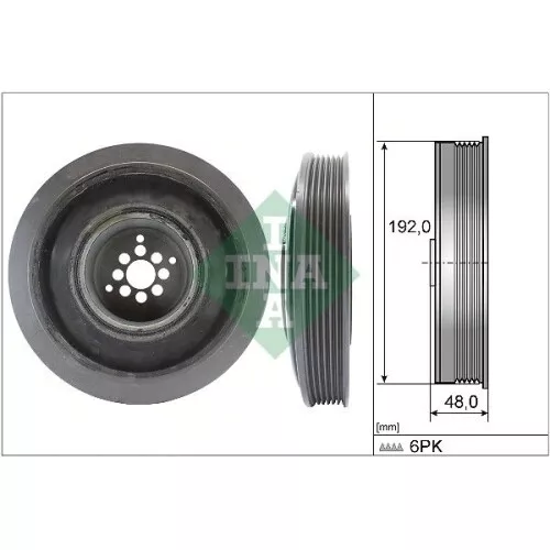 1x Riemenscheibe, Kurbelwelle INA 544 0102 10 passend für AUDI SEAT SKODA VW