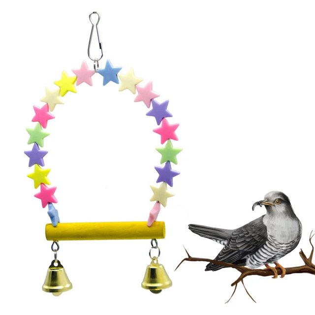 Natürliche Holz Papageien Schaukel Spielzeug Vögel Barsch Hanging Swings Cage