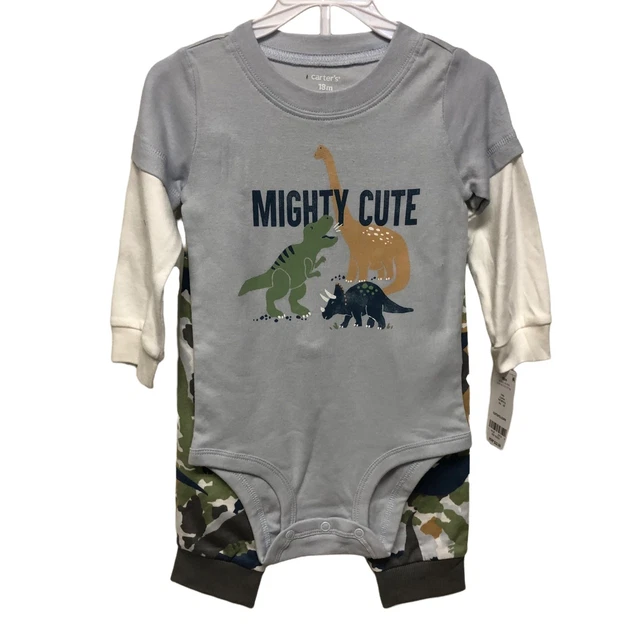 Carters 2-Piece Baby Boy Body Suit & Pants Sets Sz 18 Mos New With Tag