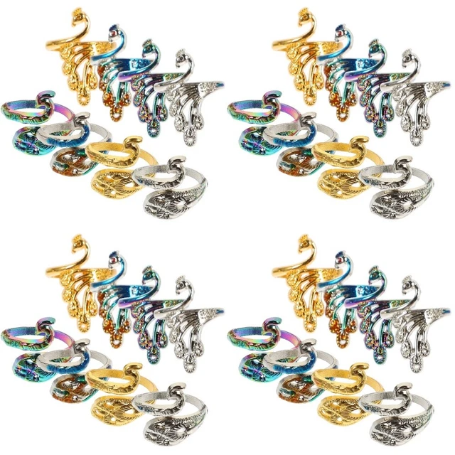 Airssory 135 Anelli Intrecciati In Plastica ABS 9 Colori | Maglie Ovali Per Gioielli Fai Da Te | Placcatura UV 19x14 Mm