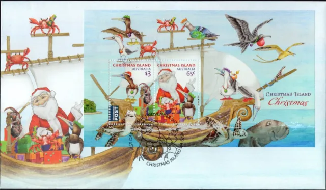2023 Christmas Island Christmas Issue Mini Sheet First Day Cover, Recent Issue
