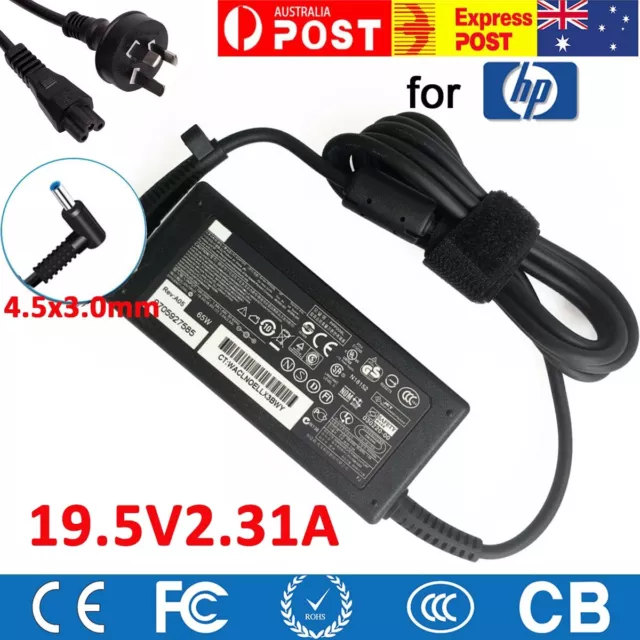 For HP Laptop Charger AC Power Adapter 740015-002 741727-001 19.5V 2.31A +Plug