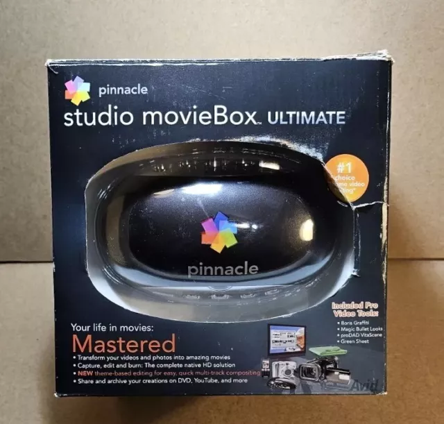 Pinnacle Studio MovieBox Ultimate USB Capture HD Video Editing Open Box