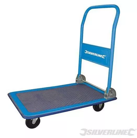 Silverline Folding Platform Truck Trolley 150kg Store Garage Workshop Tool 5672