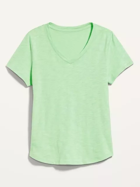 NWT Old Navy Soft EveryWear Slub-Knit V-Neck Tee T-Shirt Mint Green Women Small