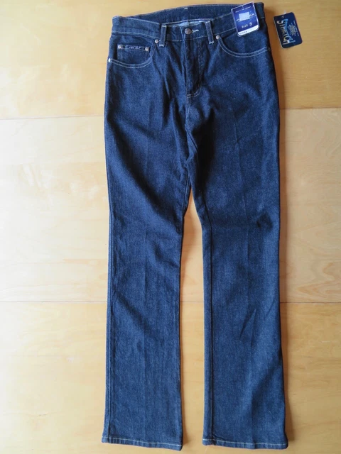 Nuovo Donna Just USA Jeans Blu Indaco Pantaloni Denim Medio Rise Bootcut Junior