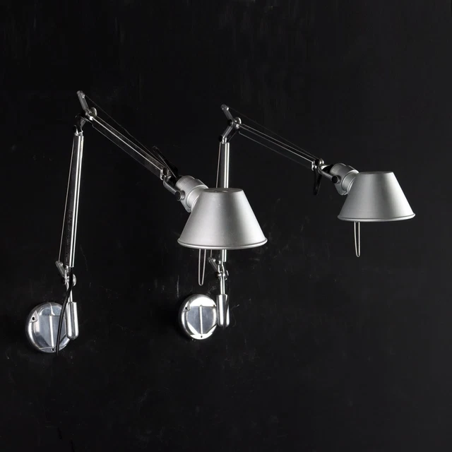 Lampade Vintage 'Tolemeo' per Artemide Italia Anni 90 Alluminio Metallo Cromato