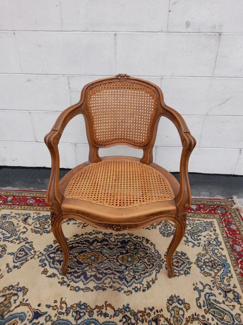 Poltrona St.luigi Xv, Paglia Di Vienna, Dim 44 X 40 Hs 44 Htot 82 Cm