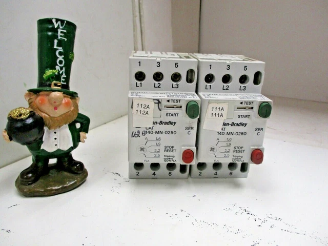 (2) Allen Bradley 140-Mn-0250 Ser C  1.6-2.5A