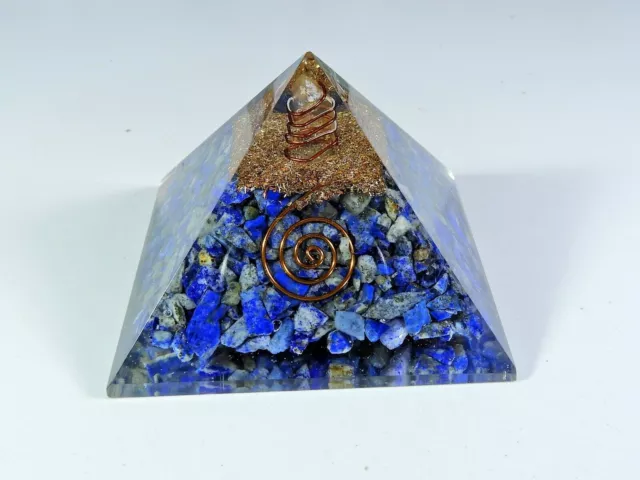 Lapislazuli Orgon Pyramide Kristallpyramide heilender metaphysischer Edelstein