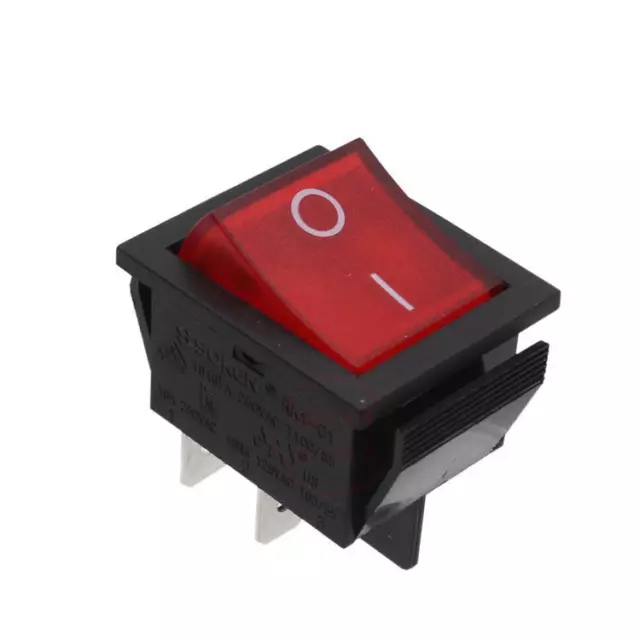 1PC For SOKEN RK1-01 4pin 2position Boat Type Rocker Switch 16A250V Red Lamp