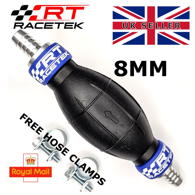 8MM FUEL PRIMER Bulb Hand Pump Diesel Petrol Priming Non Return Valve