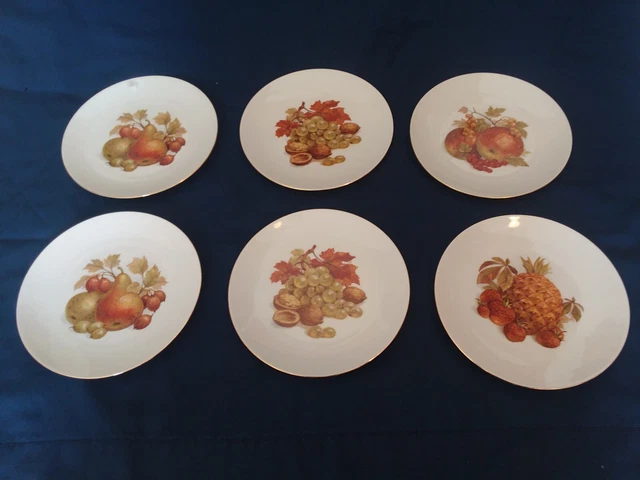 Vintage Bavaria BAREUTHER WALDSASSEN Gold Rim Salad / Dessert Plates (set of 6)