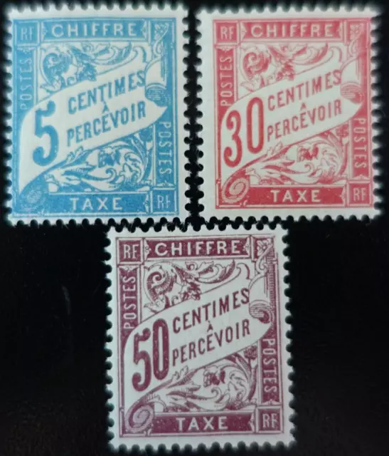 France Timbre Taxe N°28/33 + N°37 Neuf ** Luxe Mnh