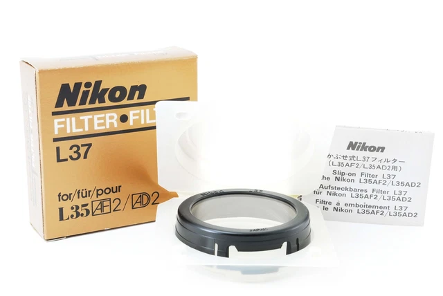 [Sin usar en caja] Filtro Nikon L37 genuino para L35 AF2 / L35 AD2 de JAPÓN