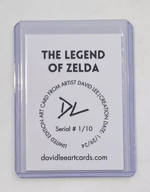 Tarjeta coleccionable firmada por artista 1/10 de edición limitada de The Legend of Zelda 2