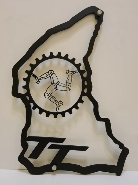 ISLE of MAN TT Races UK MANX Triskelion 75 mm (3) adesivi in vinile per casco bici