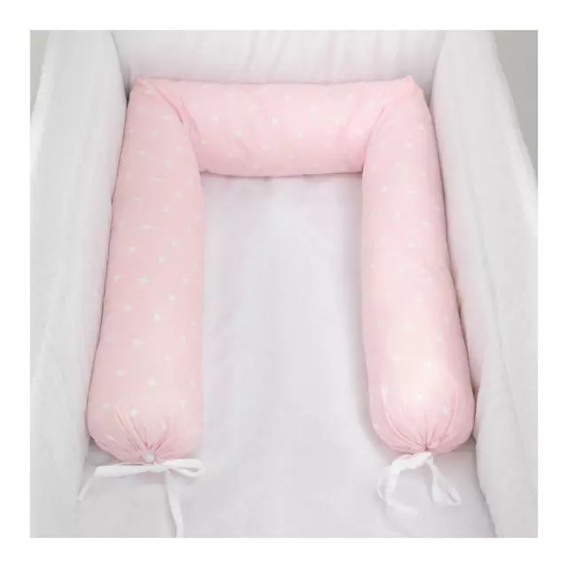Riduttore lettino Paraurti salsicciotto 190 cm Stelle Rosa Baby Idea