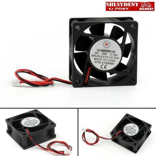 DC Brushless Cooling Fan 24V 0.15A 6025S 60x60x25mm 2 Pin CPU Computer Fan