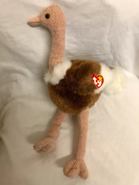 Stretch the Ostrich plush soft toy Ty Beanie Buddies Buddy New With Tags