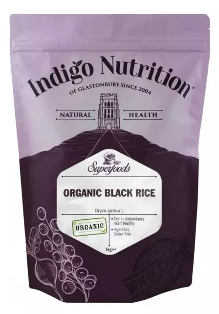 Indigo Herbs Organic Black Rice 1kg Antioxidant Rich