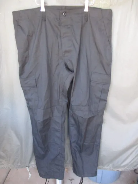 Vtg Deadstock 1980s Black BDU Cargo, SWAT Pants, XL, Extra LARGE REGULAR, 43x32