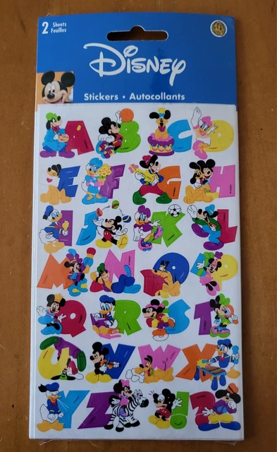 VINTAGE DISNEY MICKEY Mouse ALPHABET LETTERS Sandylion Stickers- SEALED