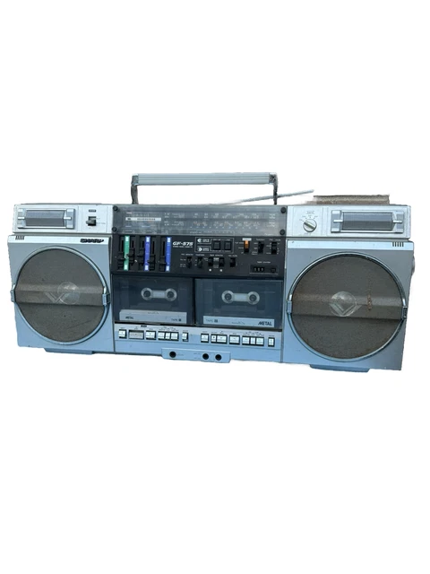 SHARP GF-575 GHETTO Blaster Stereo Cassette 80's Boombox Working (UK ...