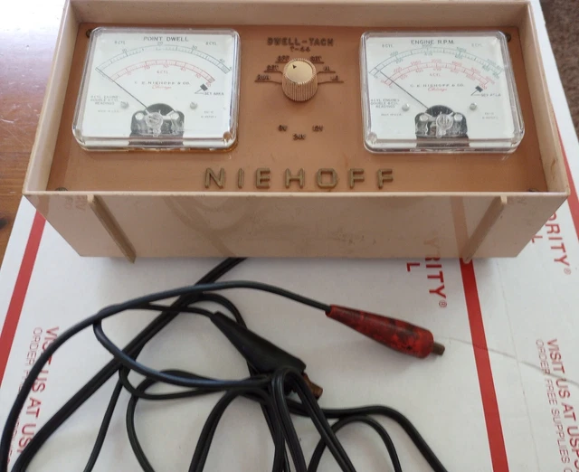 Vintage Dwell Tach Regulator Tester 8 Cycle NIEHOFF model T-44