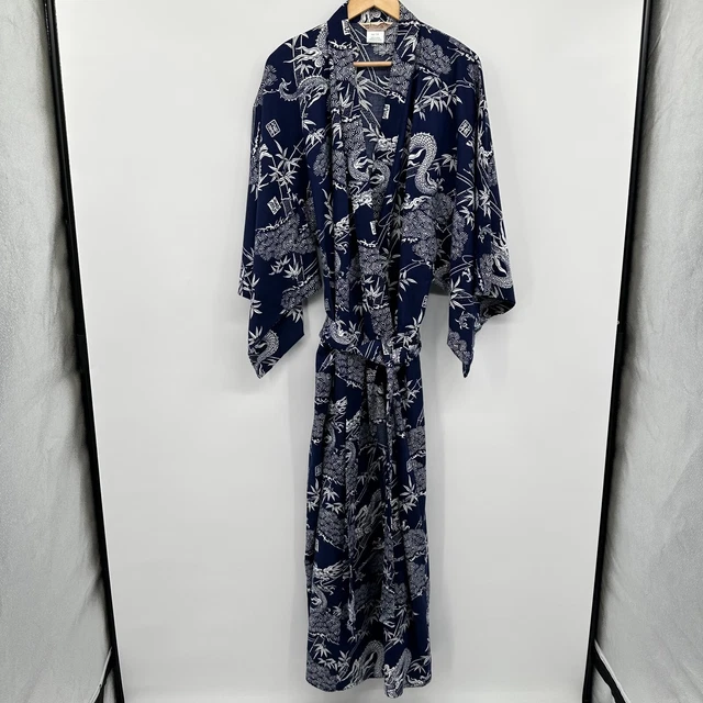 Japanese Yukata Kimono Sash Belt Robe Size 59 Made in Japan Dragon Lounge Cotton
