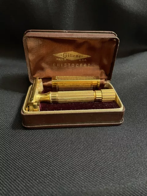 1940s Gillette aristocrat safety razor With Box
