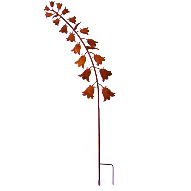 BORNHÖFT GARTENSTECKER GLOCKENBLUME aus Edelrost Metall Rost Gartendeko