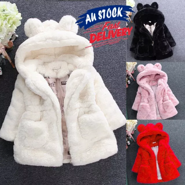 Infant Kids Baby Girls Autumn&Winter Hooded Coat Cloak Jacket Thick Warm Clothes