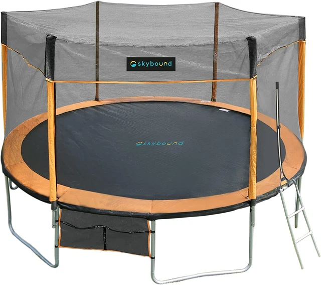 Trampoline with Enclosure Net, Outdoor Trampoline for Kids and Adults