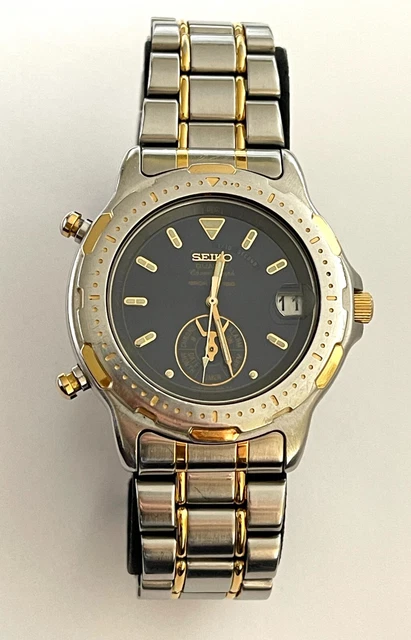 VINTAGE SEIKO 6M25-6000 Chronograph Water resistant 15 BAR Dancing