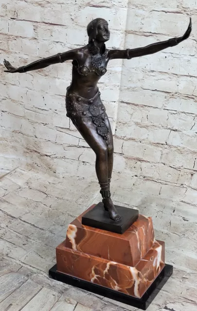 XL Bronze Art Deco Statue by Chiparus - Egyptian Dancer Figurine Figure Sale