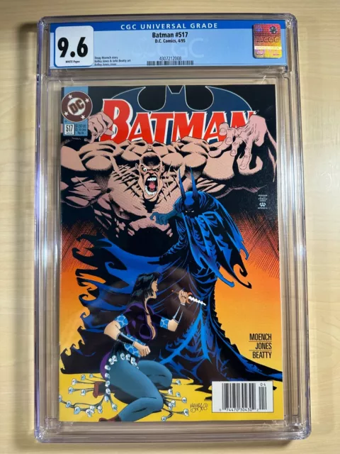 Cgc 9.6 Batman #517 .. Scarce Newsstand Edition .. Kelley Jones Cover & Art ..