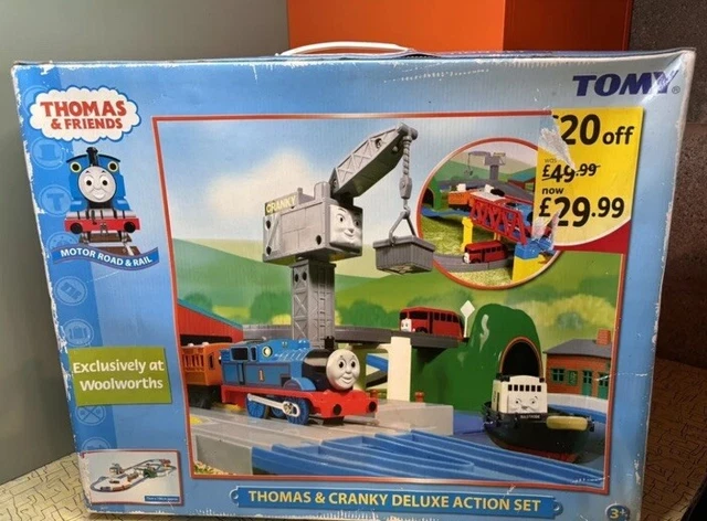 THOMAS TRACKMASTER THOMAS And Cranky Deluxe Action Set. Very Rare