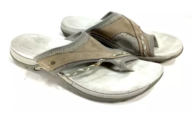 MERRELL WOMENS HOLLYLEAF Sandal Size 11 Tan Thong Slide Toe Loop Sporty Outdoor 39.89 PicClick