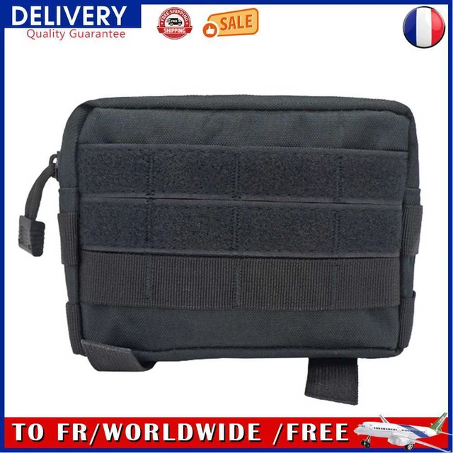 Nylon Mini Molle Modular Utility Pouch Attachment Waist Phone Bag (Black)