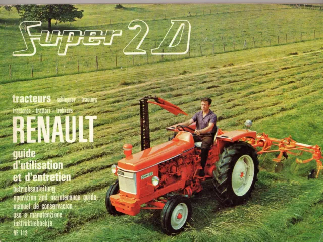 Notice  Utilisation Et Entretien Tracteurs Renault Super 2D