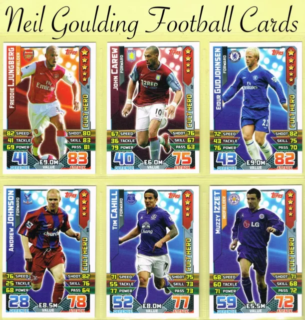 Topps MATCH ATTAX 2015-16 ☆ PREMIER LEAGUE CULT HERO ☆ Cards #H1 to #H16