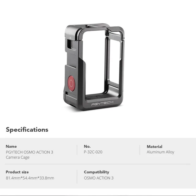 Caméra Cadre en métal Cadre protecteur Protection Cage For DJI OSMO Action 3 2