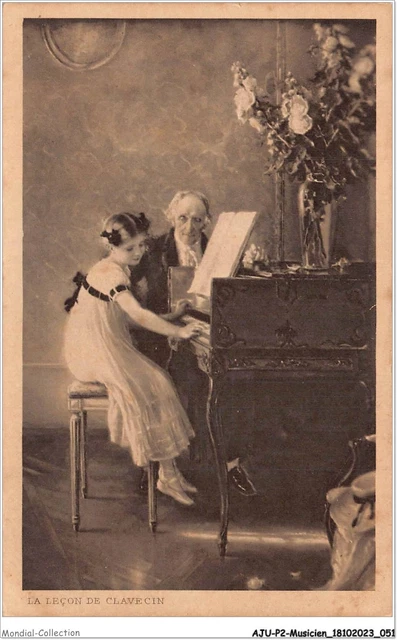 AJUP20124 MUSICIEN la leçon de CLAVECIN EUR 3,49 PicClick FR