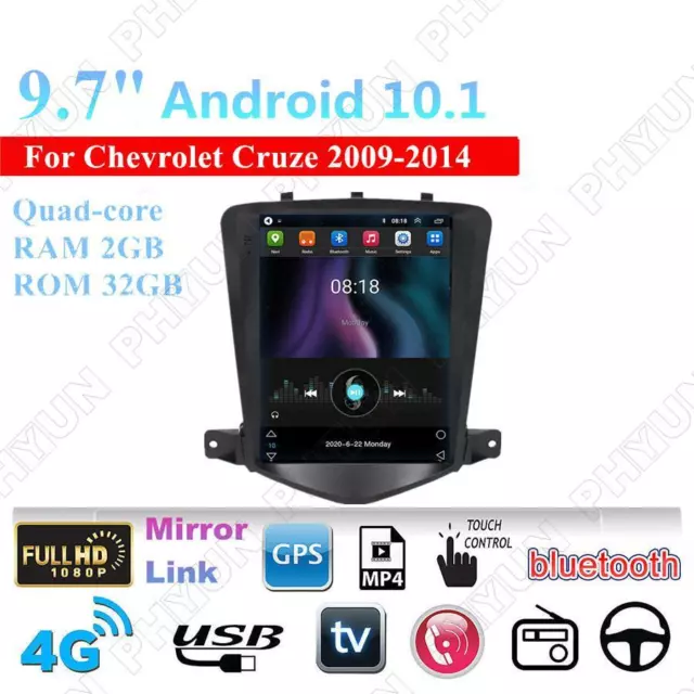 9.7'' Car Stereo Radio GPS Head Unit 2G+32GB Android 11 For 09-14 Chevy Cruze