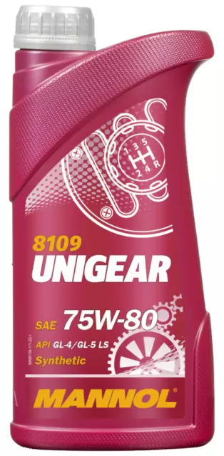 Mannol Unigear 75W80 GL4 GL5 Fully Synthetic Gear Oil