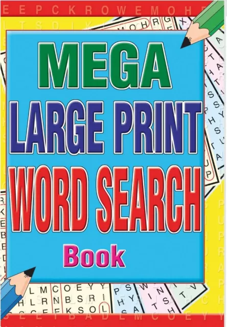 Set Of 2 Mega Large Print A4 Adult Wordsearch Books 216 Pages In Each Book 3180 2