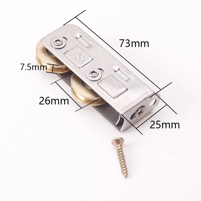 Double Sliding Door Roller 27.5/26mmDia Nylon Wheel for Window & Door &Gate