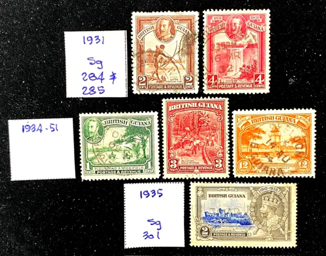 BRITISH GUIANA - 1931 To 1951 - KGV Fine Used Selection - 24/024