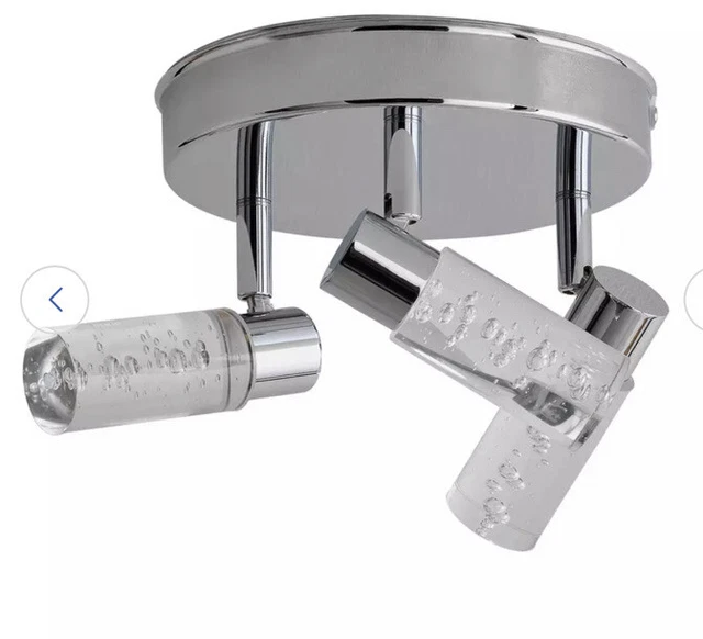 Argos Home Bubble 3 Light Bathroom LED Spotlight - Chrome( Box Can Be Damaged)